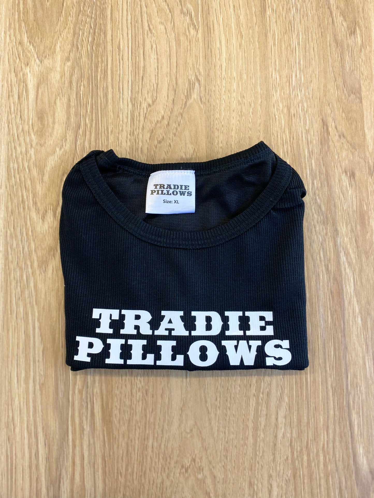 Tradie Pillow Singlet - Black