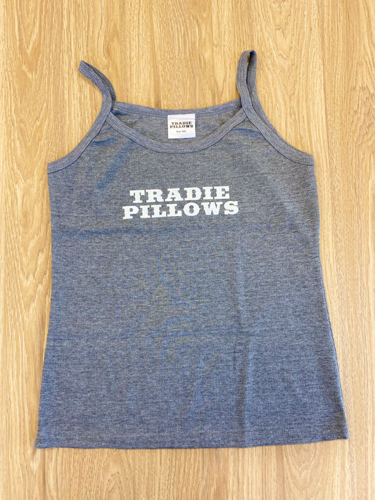 Tradie Pillow Singlet - Grey